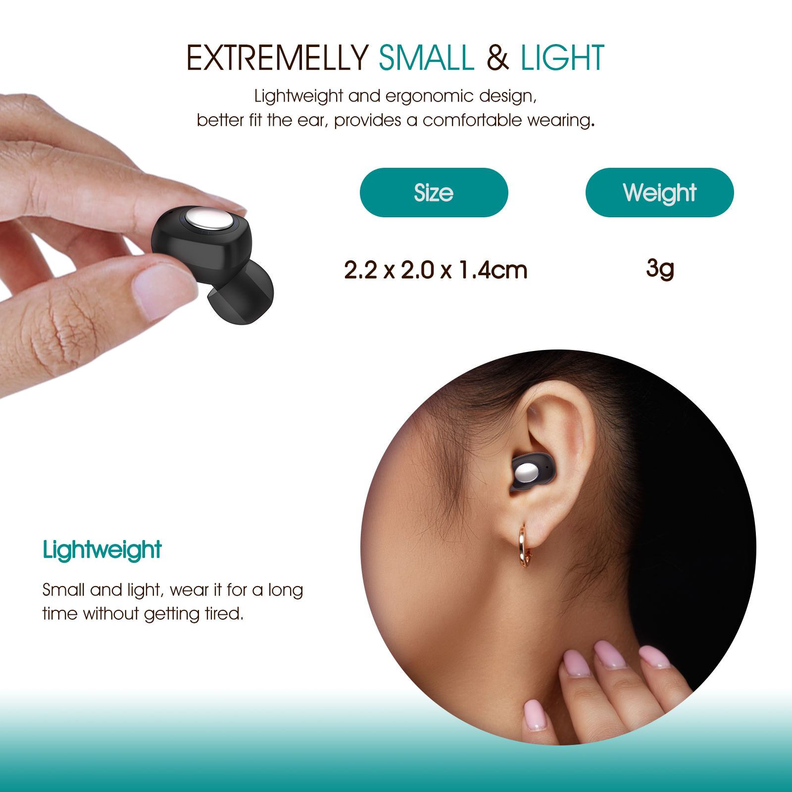 New Product Digital Hearing Aid for Deafness El viejo Invisible ITE Hearing Amplifier