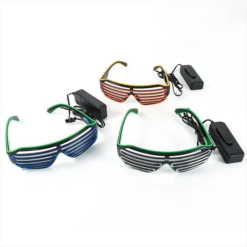 Best Seller brightness Flashing Glasses Eyewear Shade Luminous Supplies EL Wire LED Glow Party Neon glasses
