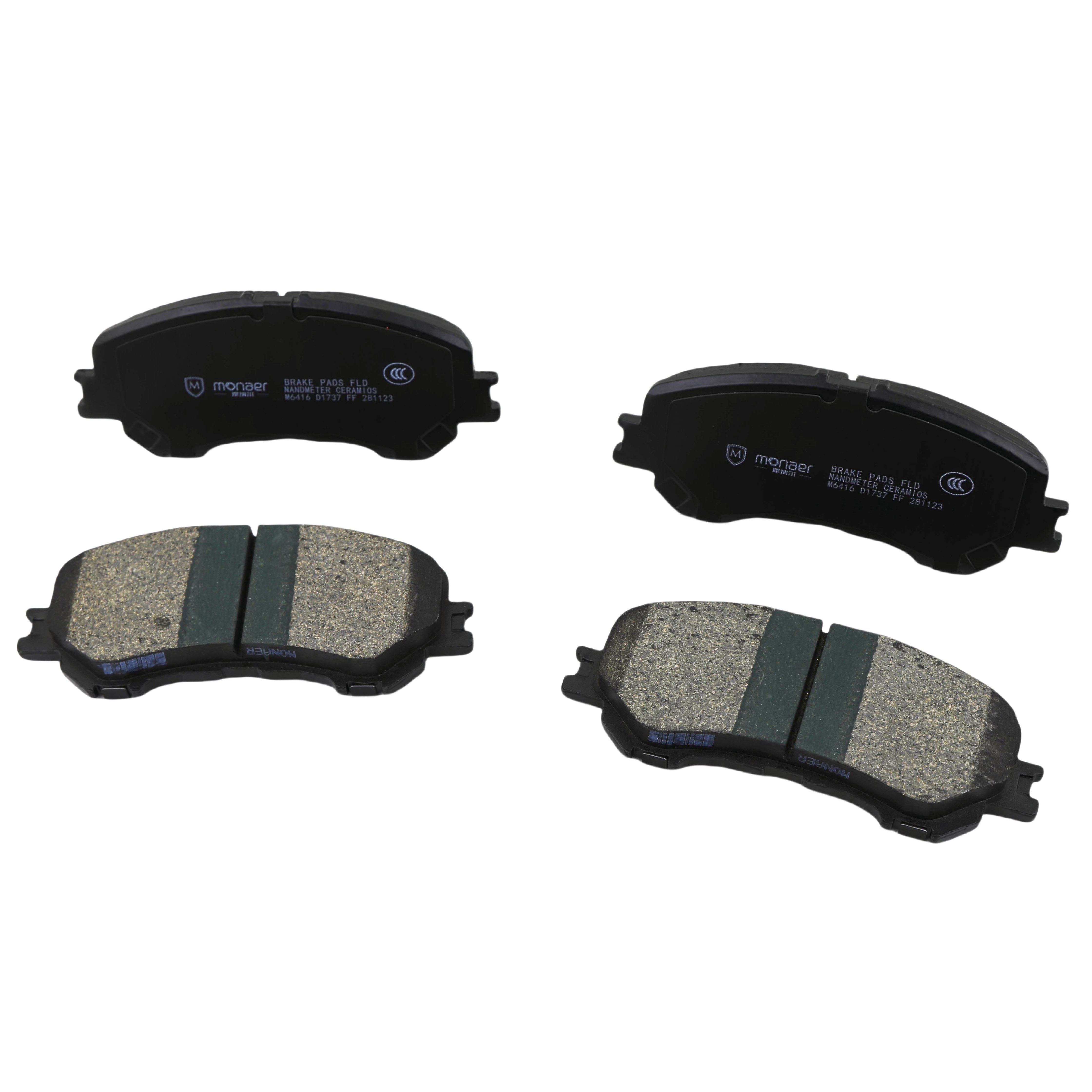 Monaer Brake Pads D1737 Ceramic Front Disc Brake Pad for Nissan