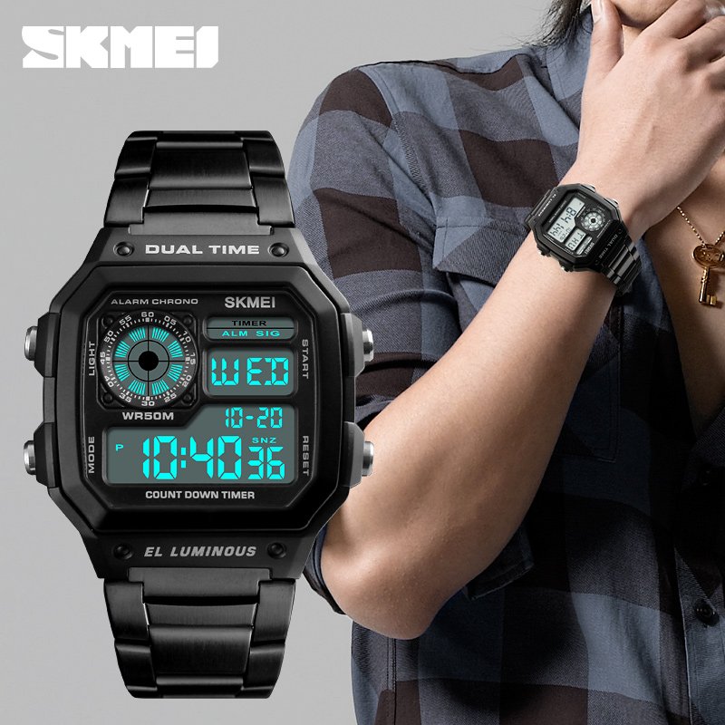 2018 Trending Products Skmei 1335 Cool Digital Chinese Gold Oem Watch Low Moq Branded Watches for Boys