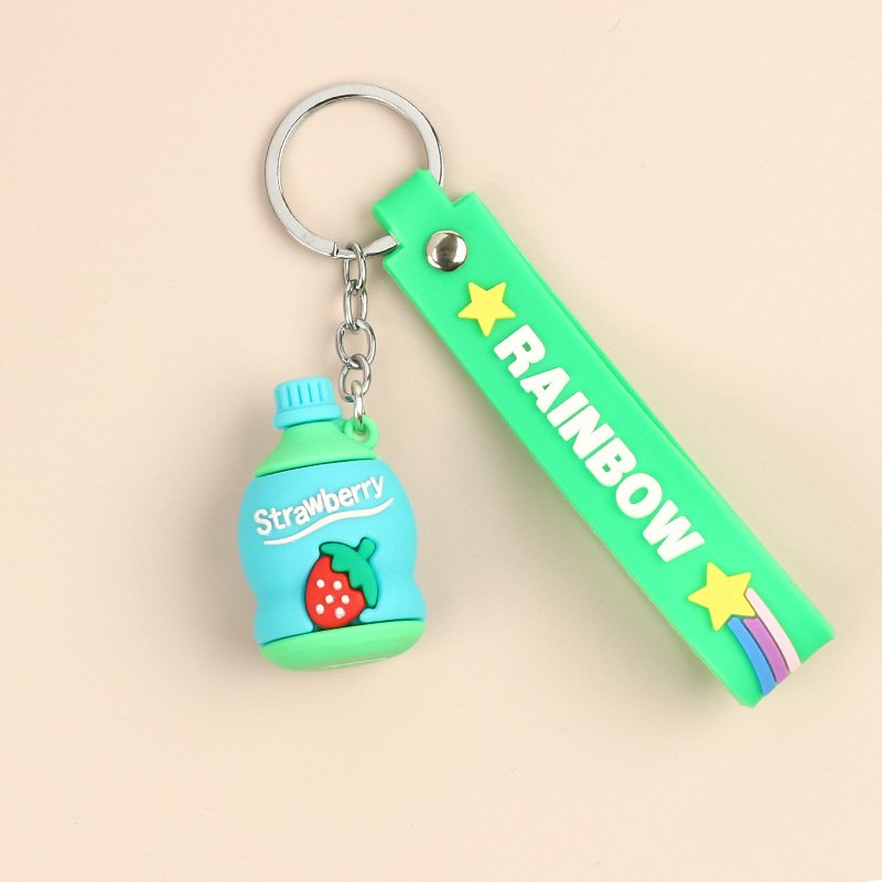 Creative 3D Custom Cartoon Animal Pvc Keychain Cute Doll Animal Shape Souvenir Key Chain