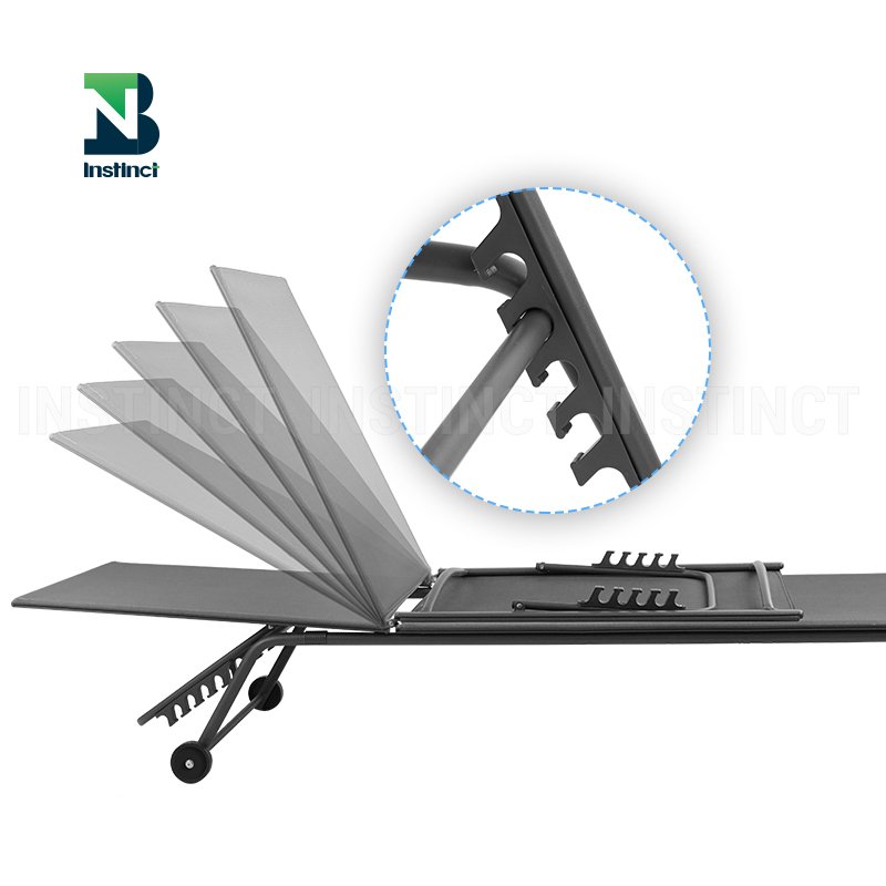 INSTNCT New fashion outdoor daybed beach furniture Taupe commercial sunbed beach chaise lounge outdoor sunbed