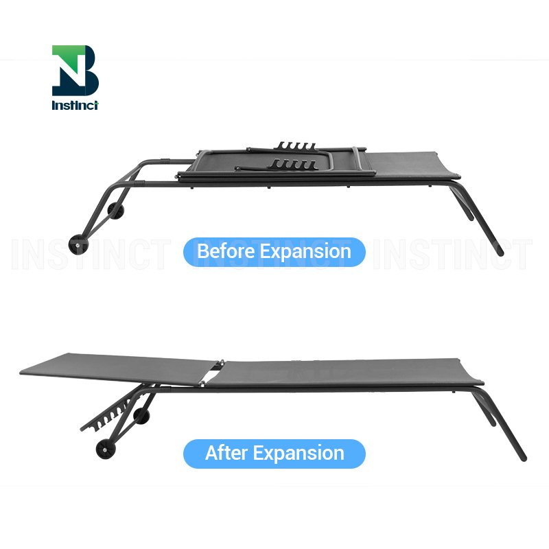 INSTNCT New fashion outdoor daybed beach furniture Taupe commercial sunbed beach chaise lounge outdoor sunbed