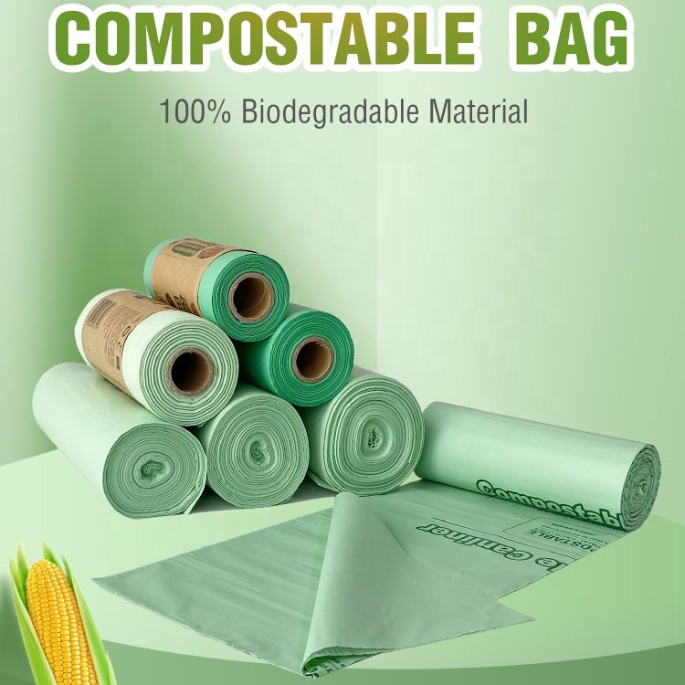 Biodegradable compostable trash bags 55 gallon collapsible plastic heavy duty bio degradable big bin garbage bags