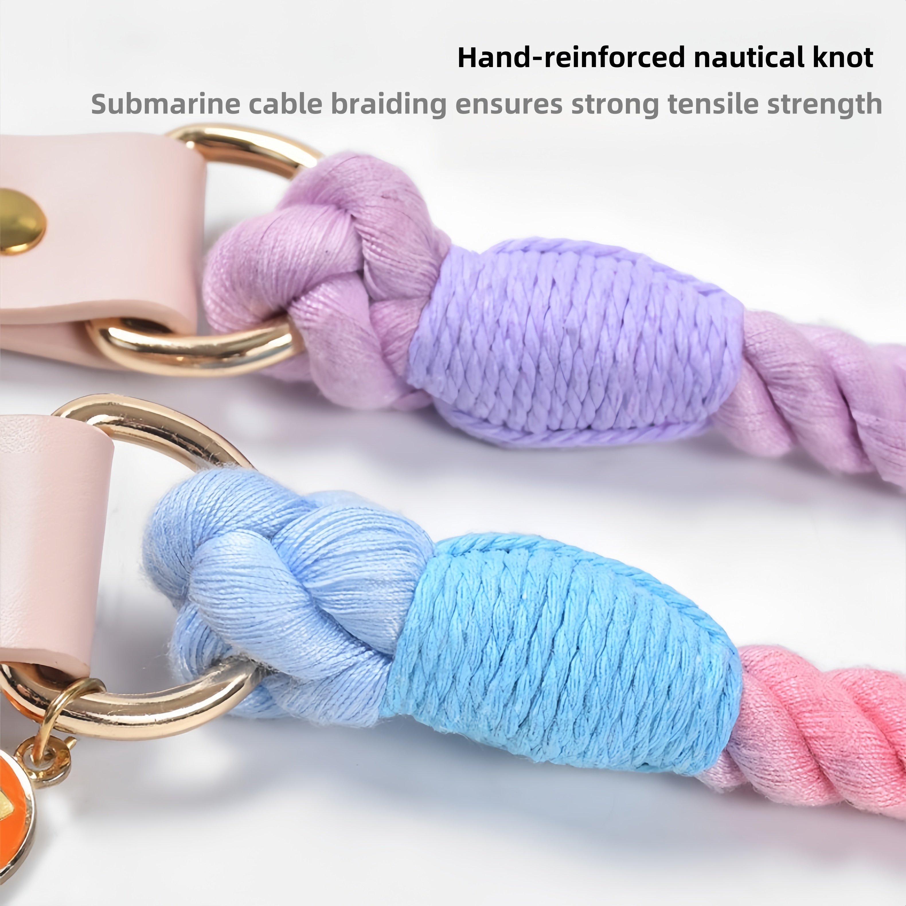 Wholesale Baikai Hand Woven Colorful Pet Leash Set leather Dog Collar BSCI Certification