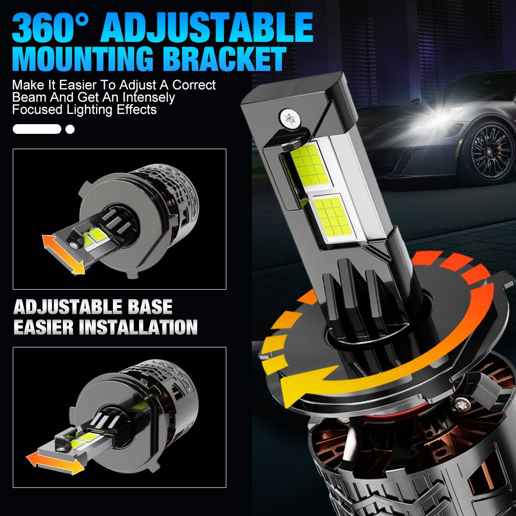 OEM ODM Factory 300W 50000LM 4575 CSP H1 H3 H4 H7 H8 H11 9005 HB3 9006 HB4 9012 HIR2 Led Automotive Bulbs Car Headlights