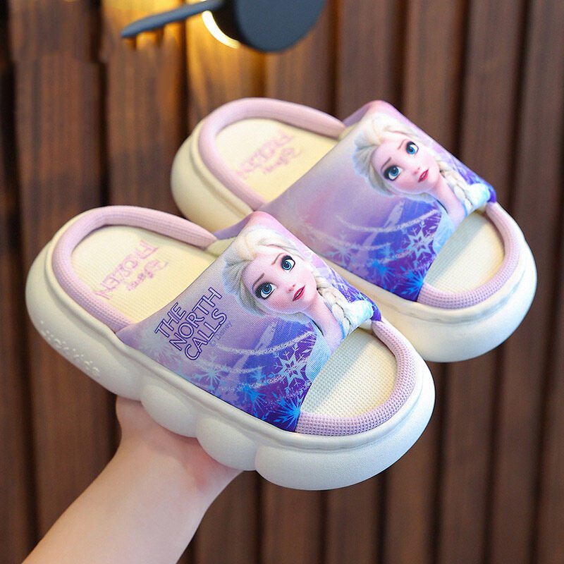 Hot selling customized Girls lovely princess slippers purple forest slippers Chinelos pantoffe Pantoufles pantuflas