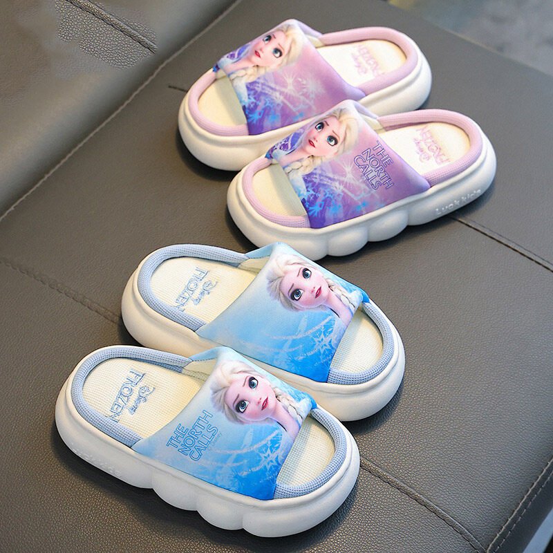 Hot selling customized Girls lovely princess slippers purple forest slippers Chinelos pantoffe Pantoufles pantuflas
