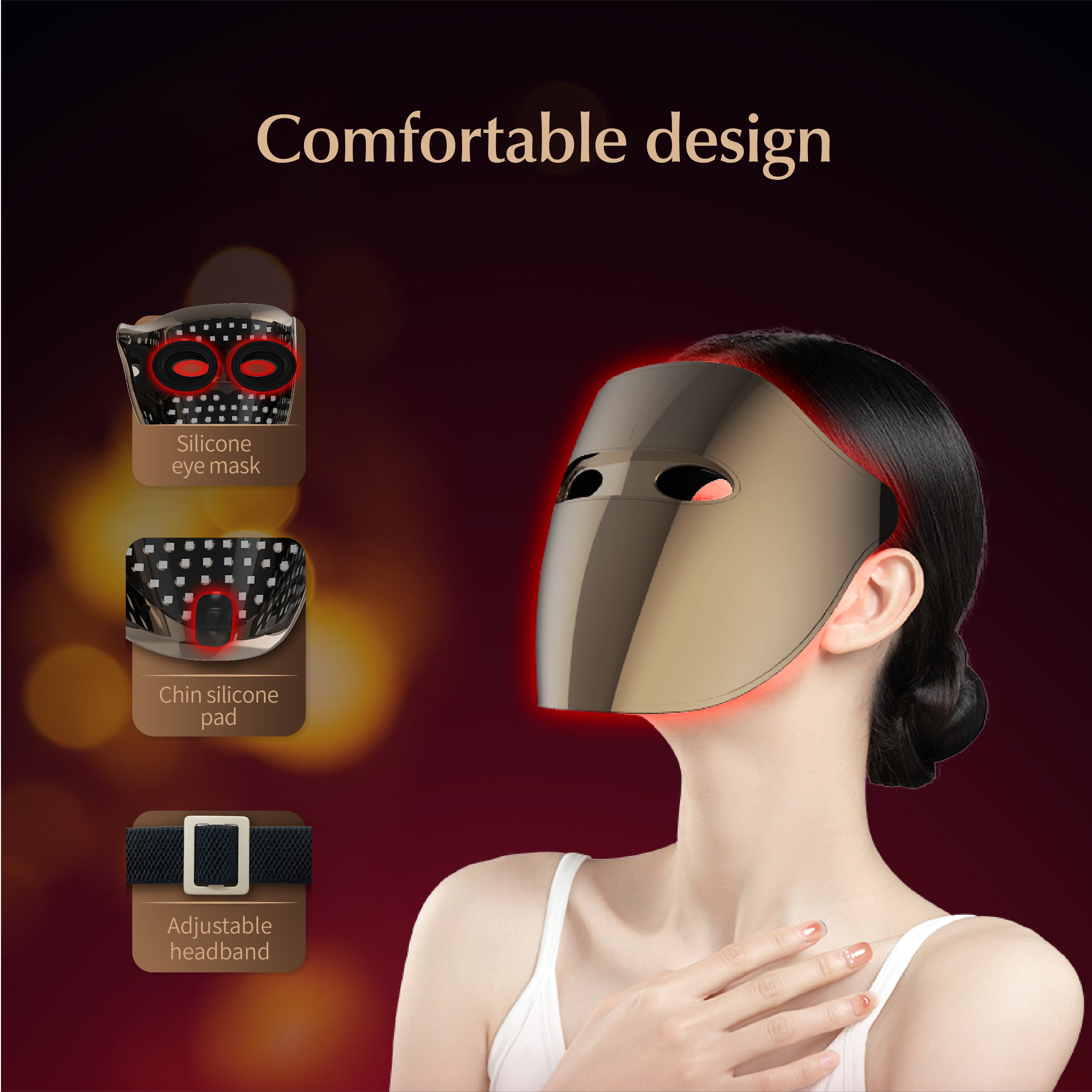 Professional LED Face Mask Light Therapy 7 Color Rejuvenation Therapy Red Mask Light Facial Anti Aging Skin Tightening