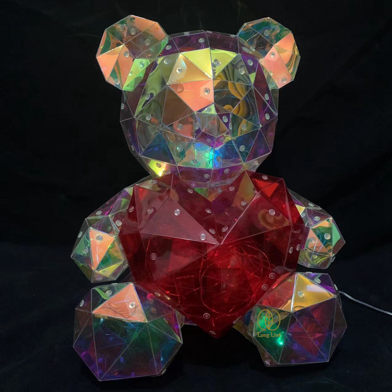 Factory Glow In The Dark Globos Party Decoration Rose Bear With Heart Necklace Gnome