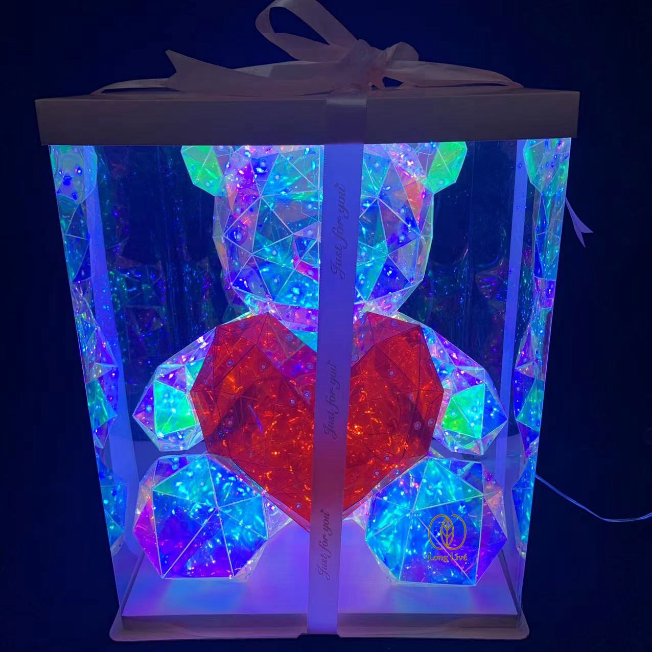 Factory Glow In The Dark Globos Party Decoration Rose Bear With Heart Necklace Gnome