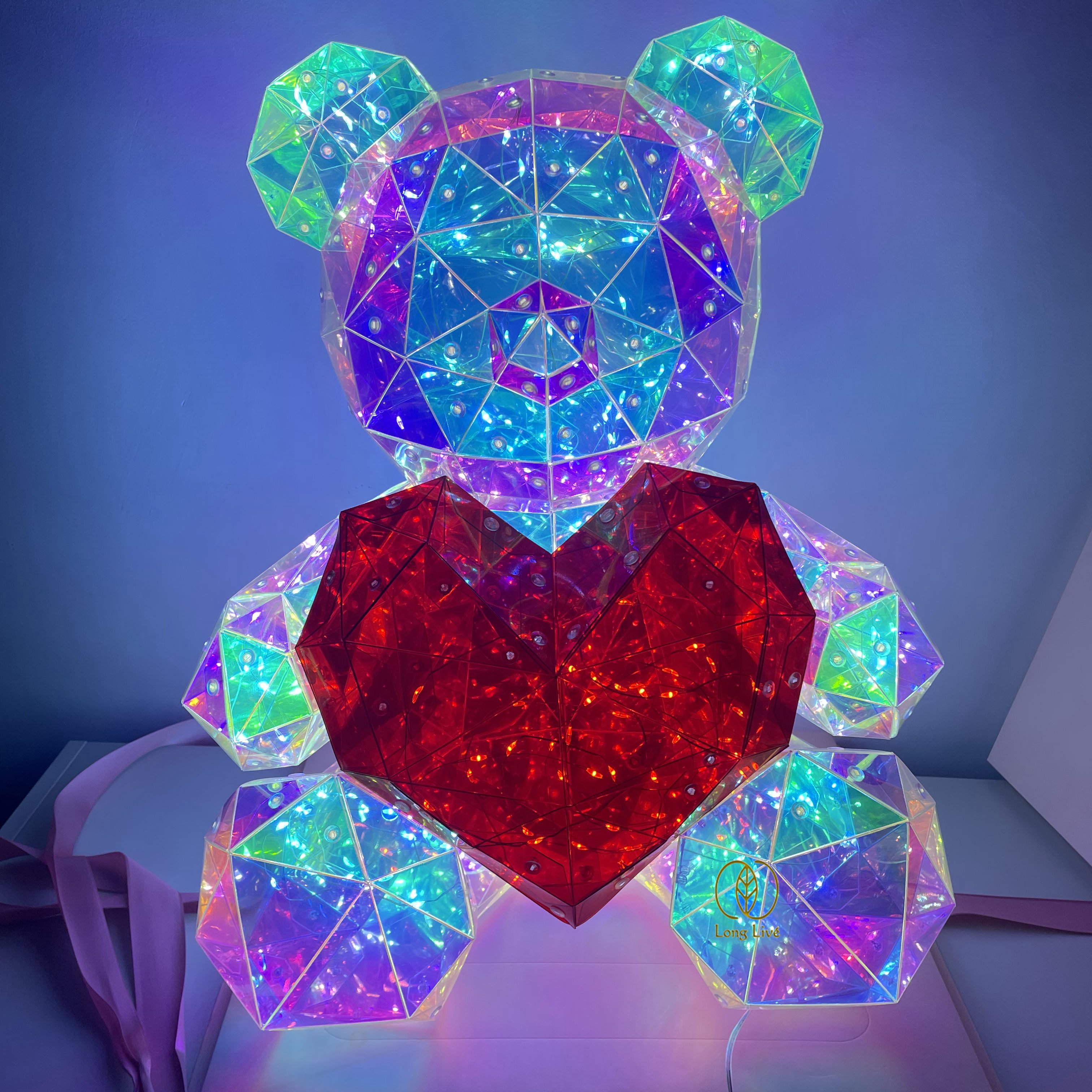 Factory Glow In The Dark Globos Party Decoration Rose Bear With Heart Necklace Gnome