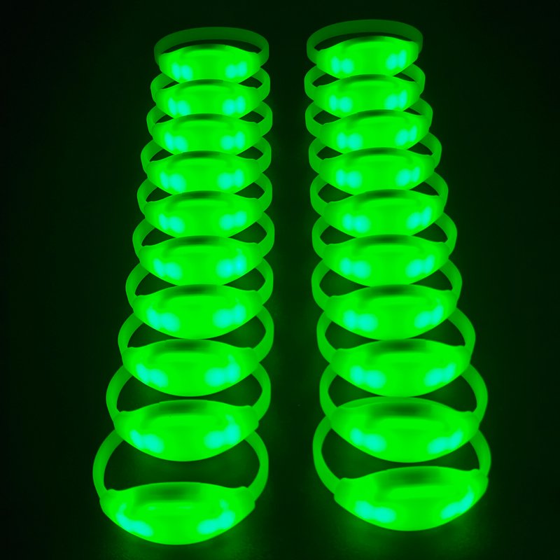Party Radio Controlled 4 LED Lights Bright LED Bracelets Custom LOGO LED Bracelets DMX Control