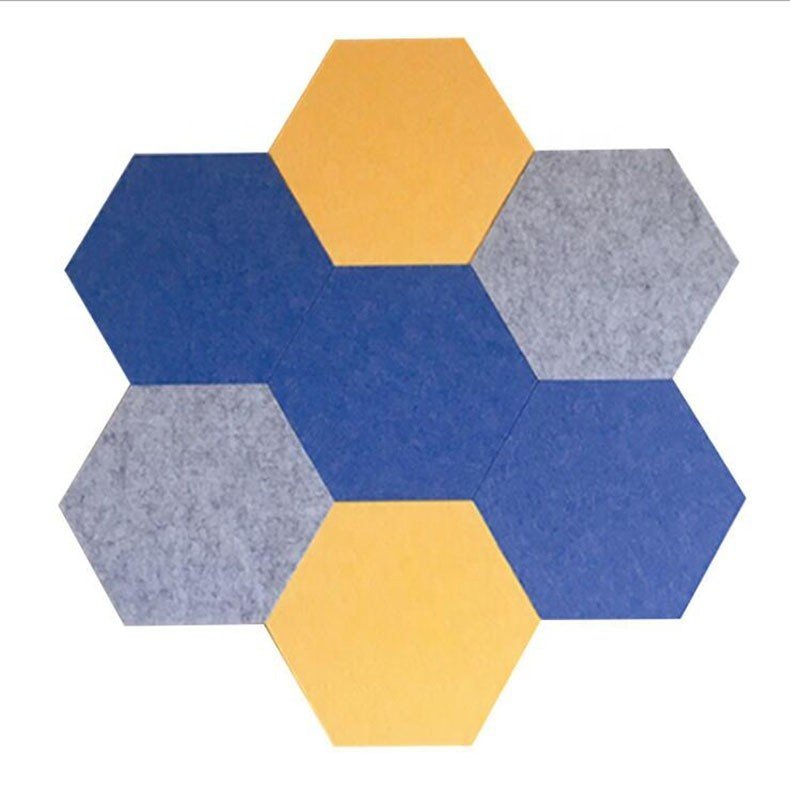 2024 Hot Eco Friendly 9 Mm /12mm Thick Hard Felt Polyester Fiber Sound-absorbi Acoustic Wall El Absorber Board Acoustic Panel
