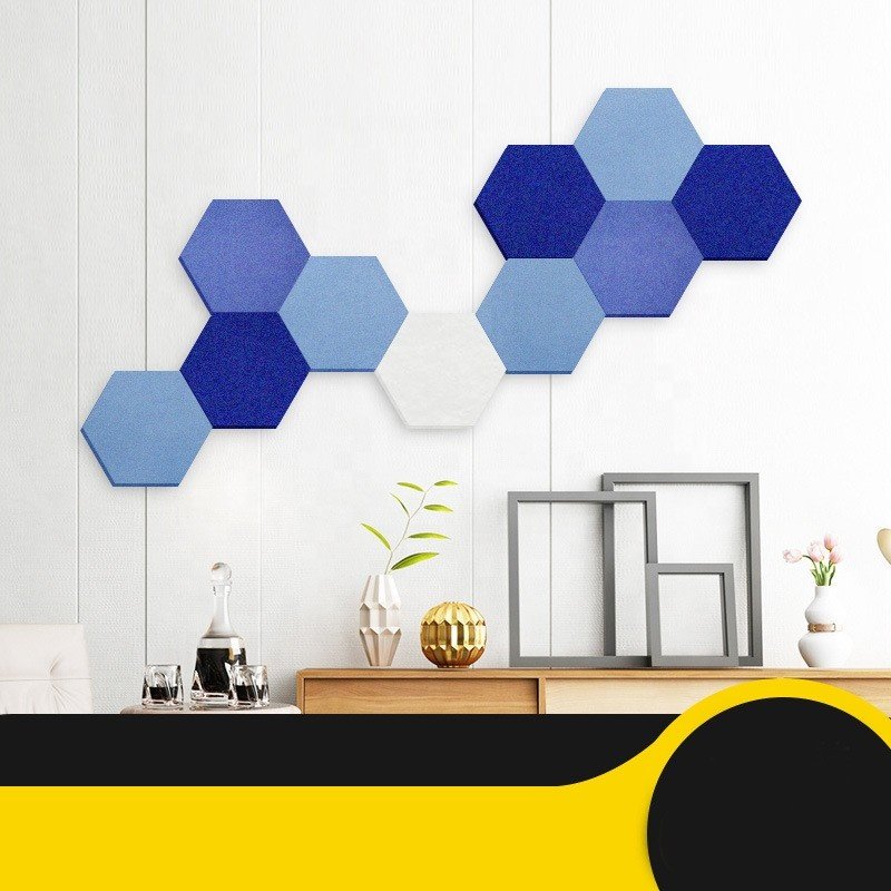 2024 Hot Eco Friendly 9 Mm /12mm Thick Hard Felt Polyester Fiber Sound-absorbi Acoustic Wall El Absorber Board Acoustic Panel