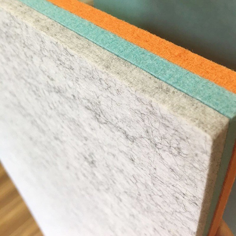 2024 Hot Eco Friendly 9 Mm /12mm Thick Hard Felt Polyester Fiber Sound-absorbi Acoustic Wall El Absorber Board Acoustic Panel