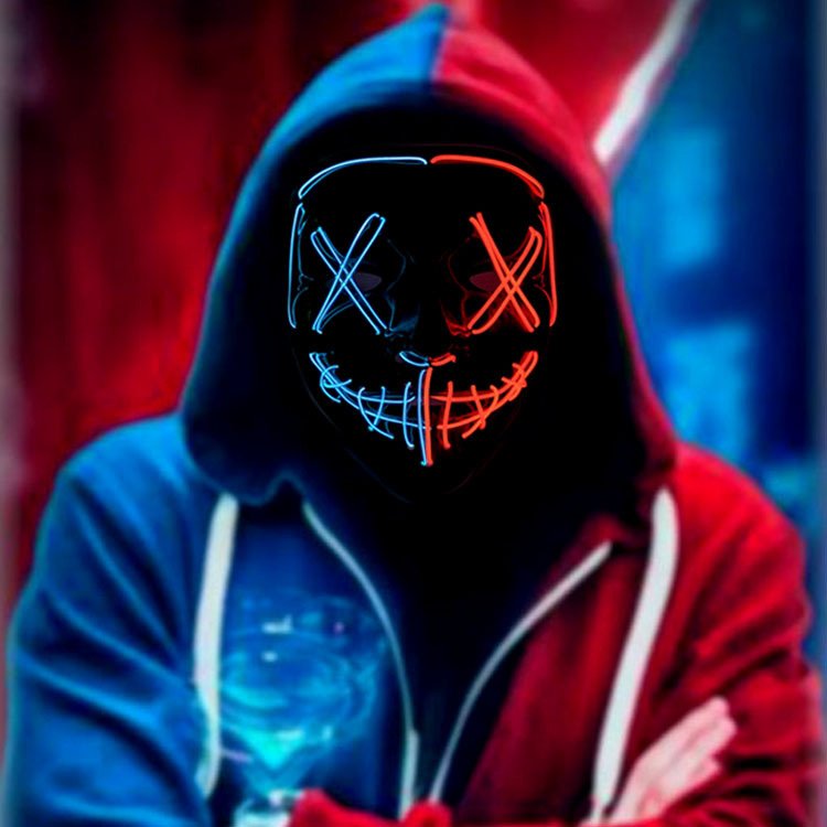 New Type EL Halloween Decor Neon Mask Mixed Color Led Party Supplies Glowing Cosplay Costume Masquerade Horror Masks
