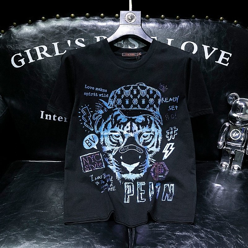 New Arrival Luxury Tshirt Unisex Custom Print Logo Mock Neck Blank T Shirt Oversize Men's T-shirt For Men Wholesale