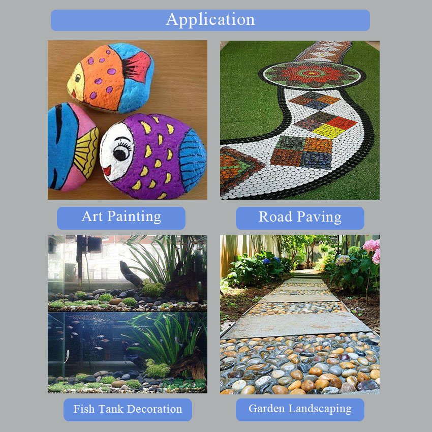 Natural Pebble Stones For Gardens Landscape YuHua stones polished decorative garden culture landscape