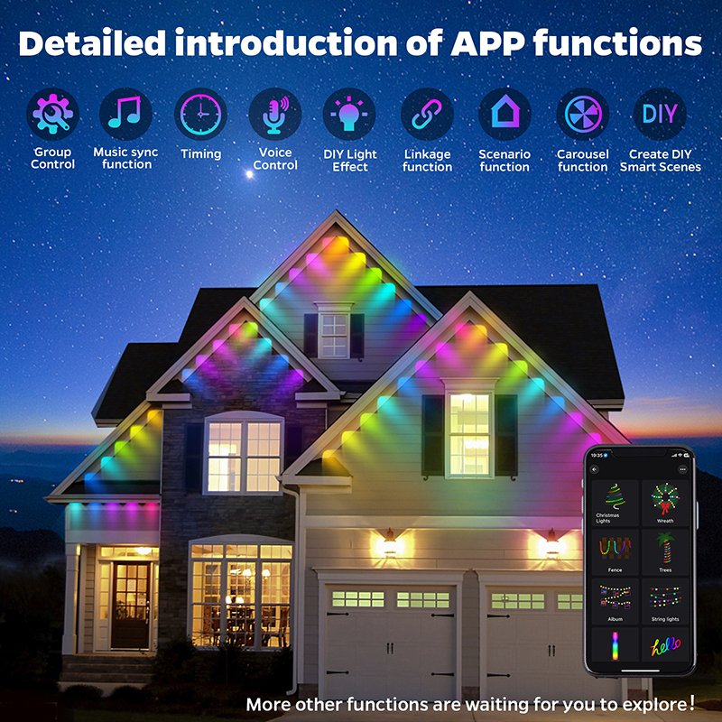 outside christmas decorations point lights factory price ip68 outdoor waterproof 2904 2811 rgbw point holiday lights led pixel