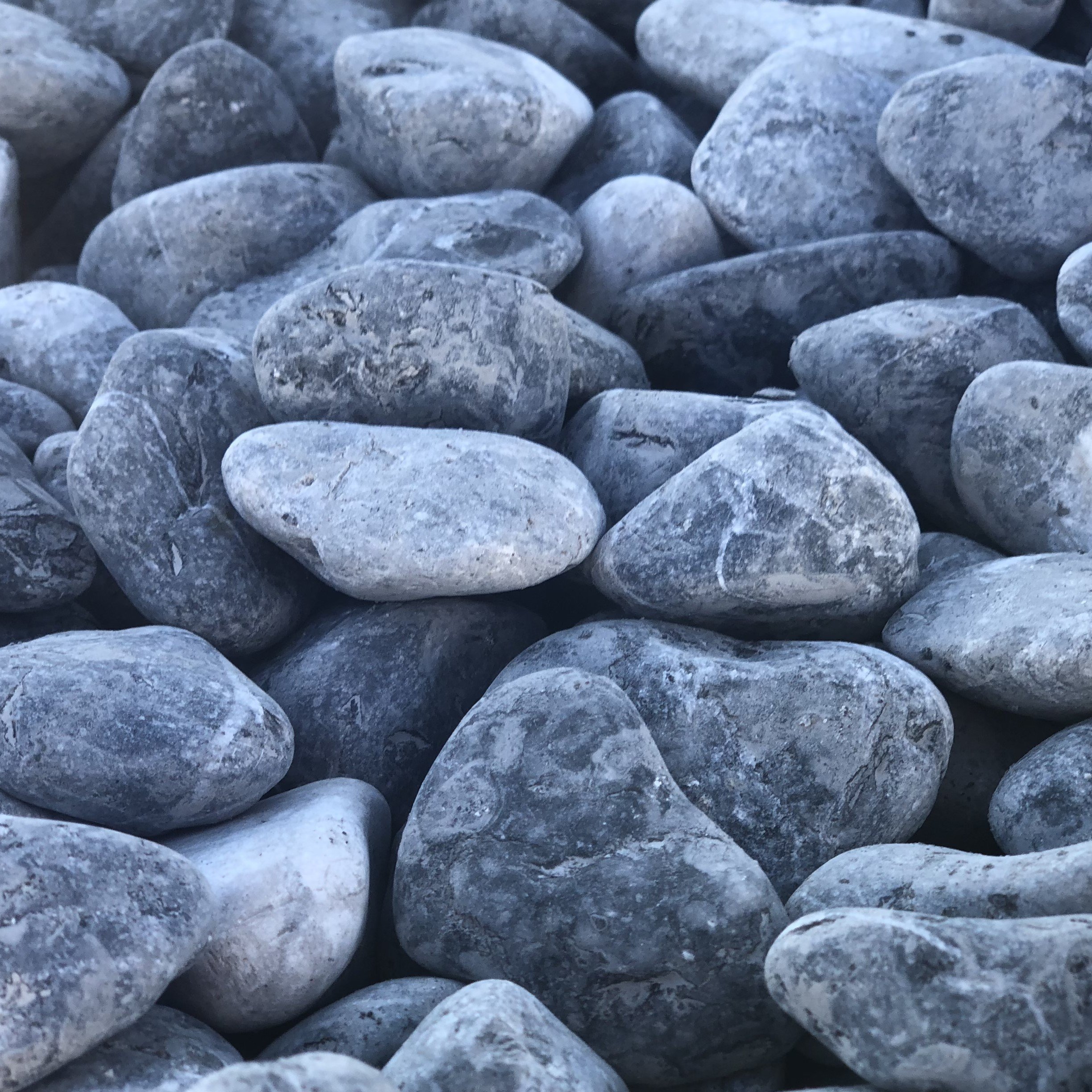 Electric black pebbles Exclusive product Marble stone mixed Rounded