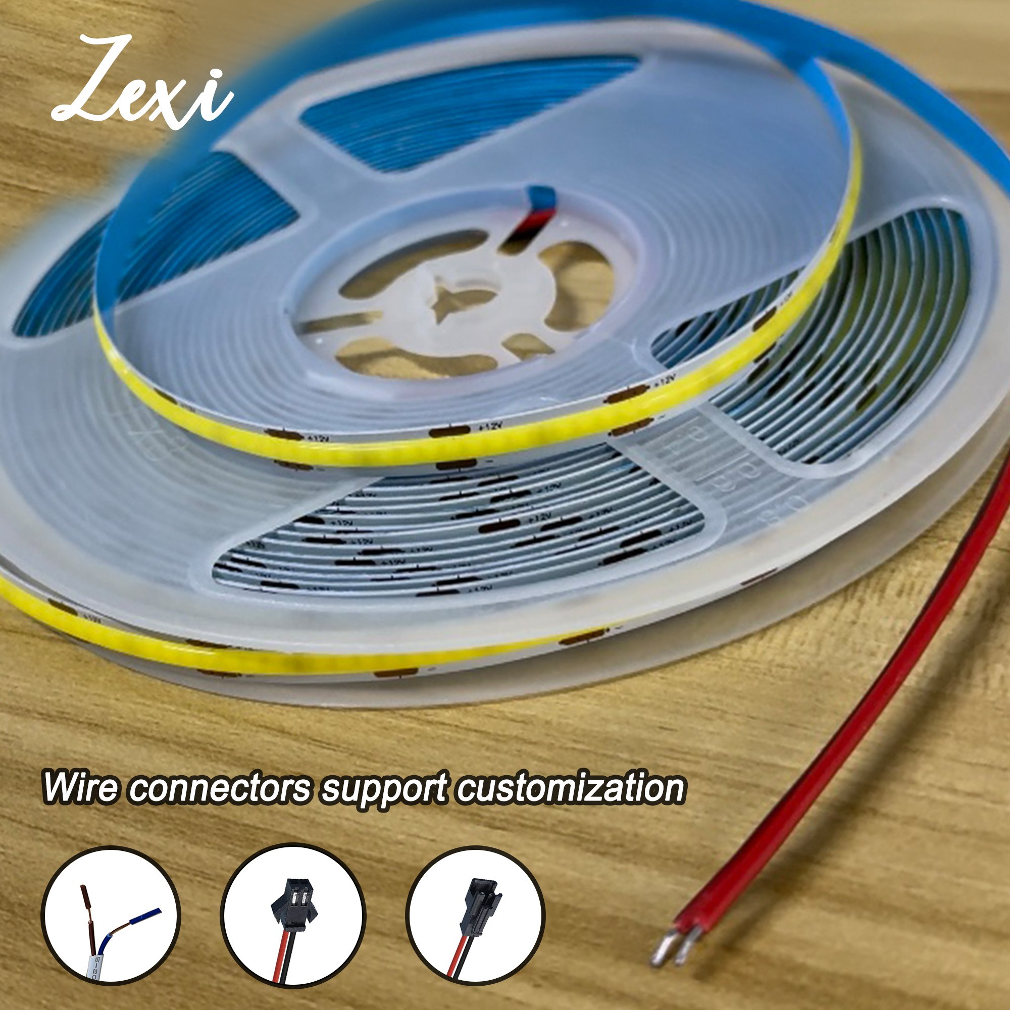 High Brighter COB LED Strip 320LEDs CE RoHS 12V 3000K 4500K 6000K White COB LED Strip for Mirror Lighting