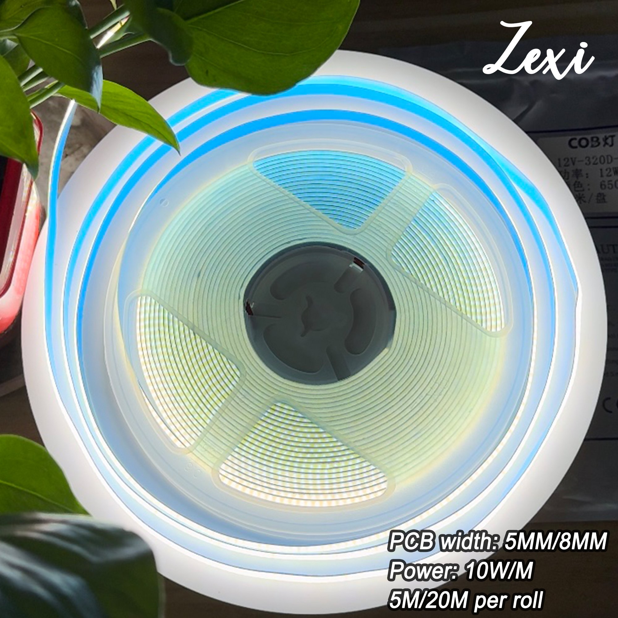 High Brighter COB LED Strip 320LEDs CE RoHS 12V 3000K 4500K 6000K White COB LED Strip for Mirror Lighting