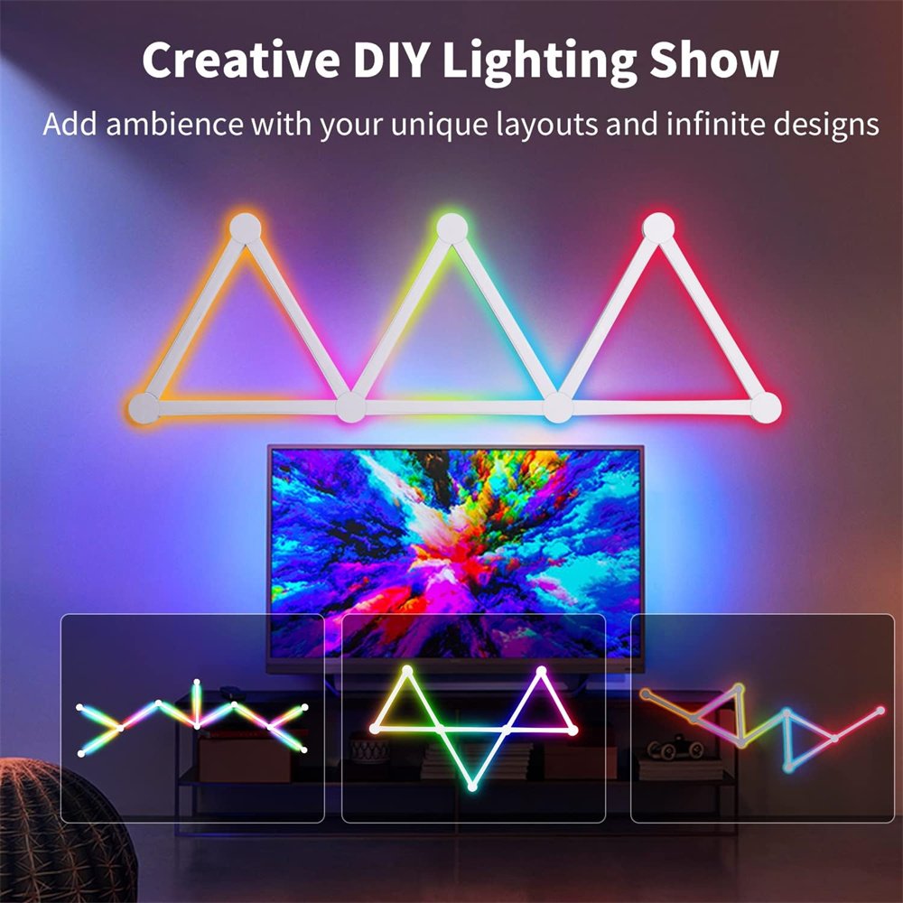 Modern Electronics Music Snyc Home Decor Light Led Indoor Decorative Smart RGB Gaming Wall Lighting