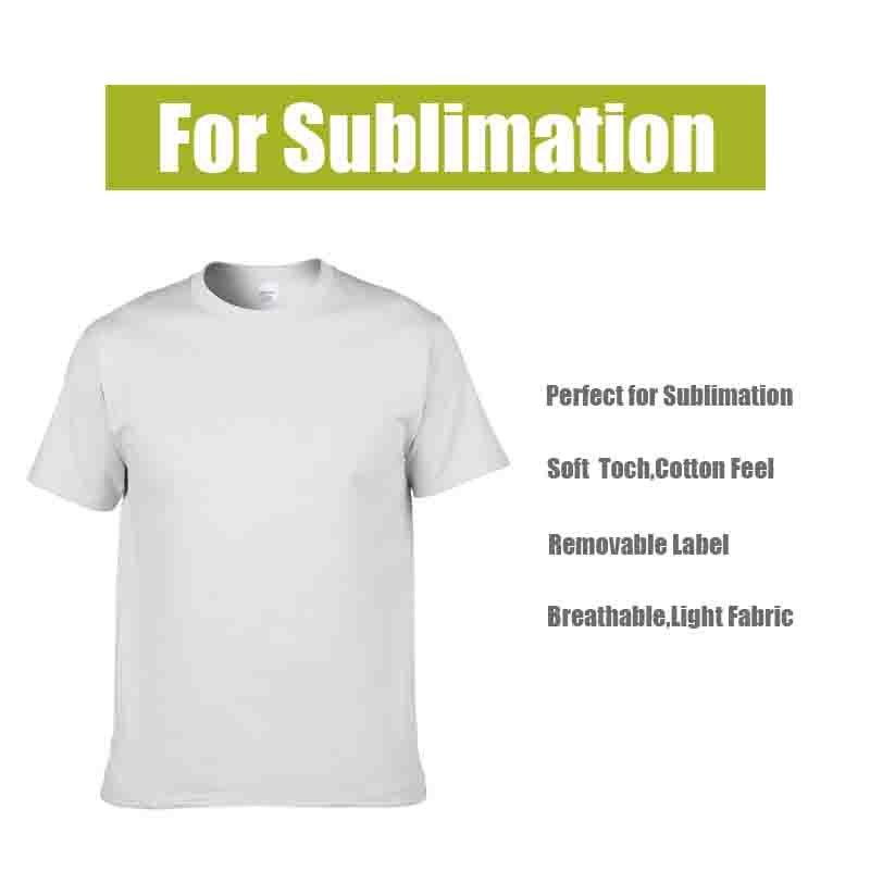 Sublimation Shirts 100% Polyester Cotton Feel US Size Blank Polyester T-shirt for Sublimation Printing T Shirts Plain Custom