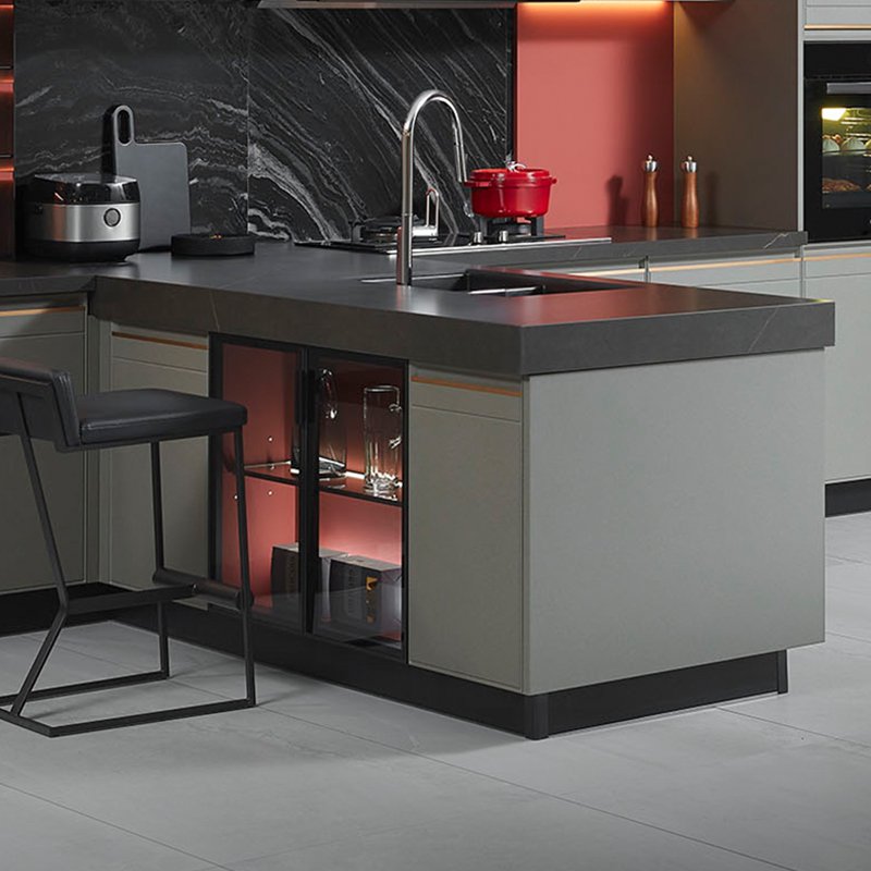 Mdf En Relieve De Alta Calidad Vietnam Juego Completo Armario Muebles Para El Hogar Material De Gabinete De Cocina