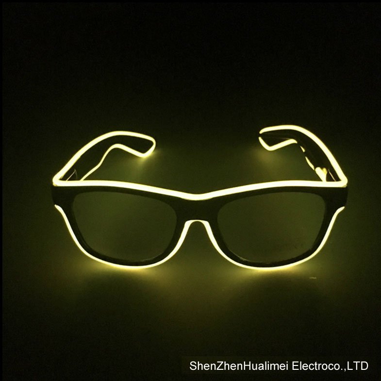 Battery Multicolor EL Wire Led Light up Glasses Glow in the Dark for Rave Party