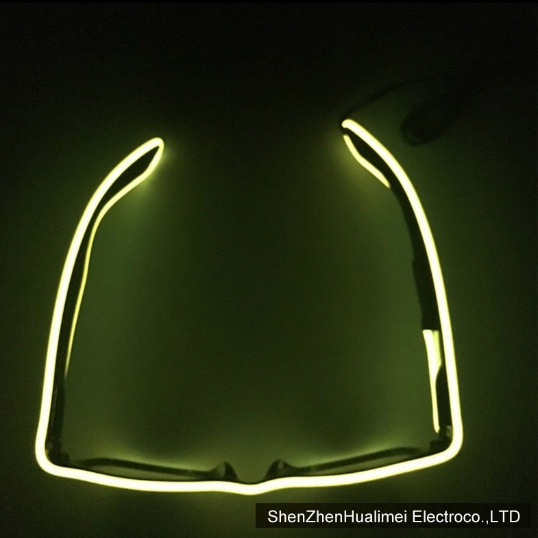 Battery Multicolor EL Wire Led Light up Glasses Glow in the Dark for Rave Party