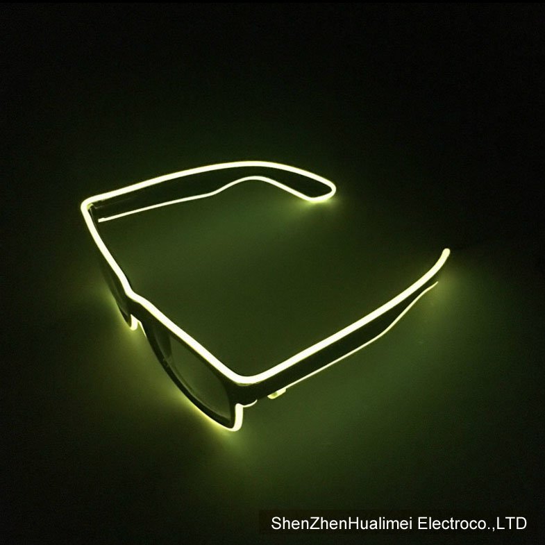 Battery Multicolor EL Wire Led Light up Glasses Glow in the Dark for Rave Party