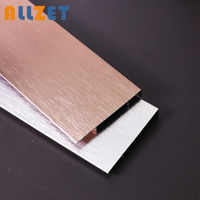 Metal skirting strip family floor decorates aluminum baseboard black wire drawing skirting boards for carpet plinth
