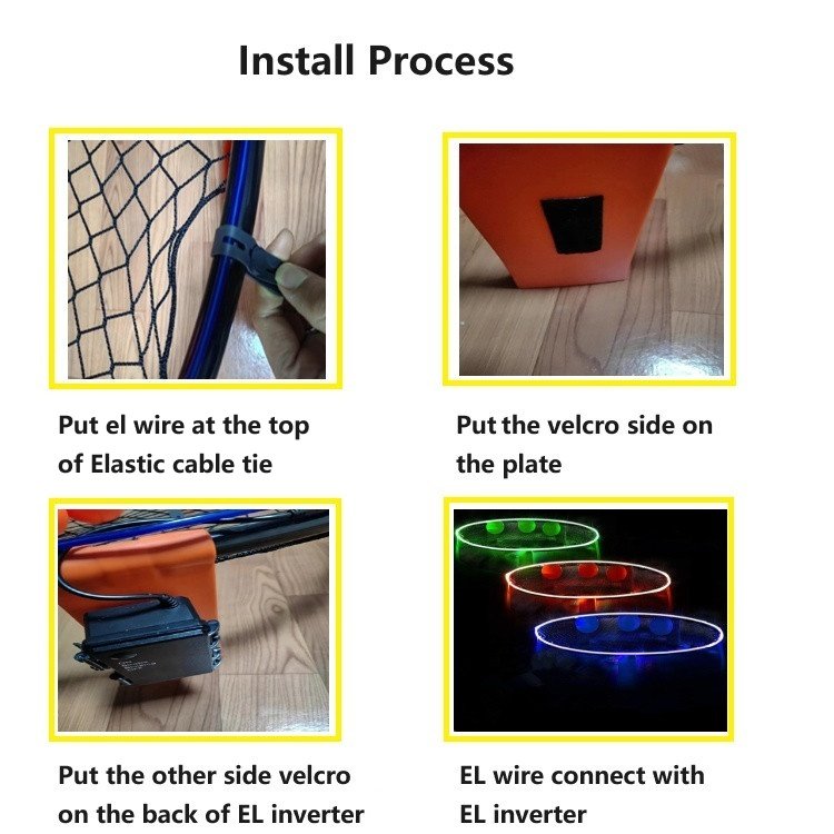 Hot Sale EL Wire Hoop Lights for Spike Ball Game High Demand Product