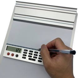 New Product Hot Sale Office Stationery A4 Document Durable Silver Aluminum Folder Clipboard