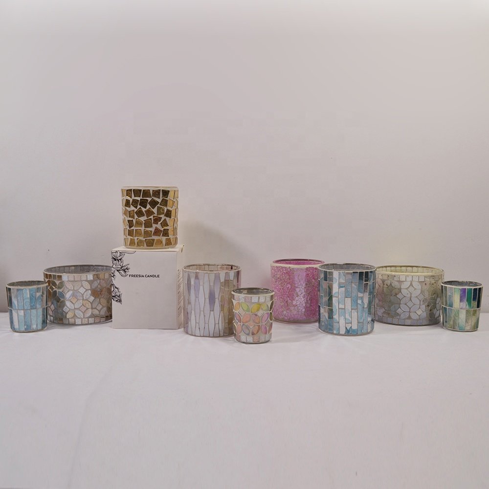 natural soy wax for making candles with mosaic candle jars and boxes wholesale