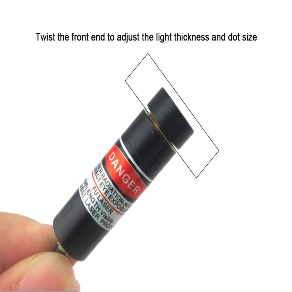 Red laser module adjustable line width cross dot laser head infrared