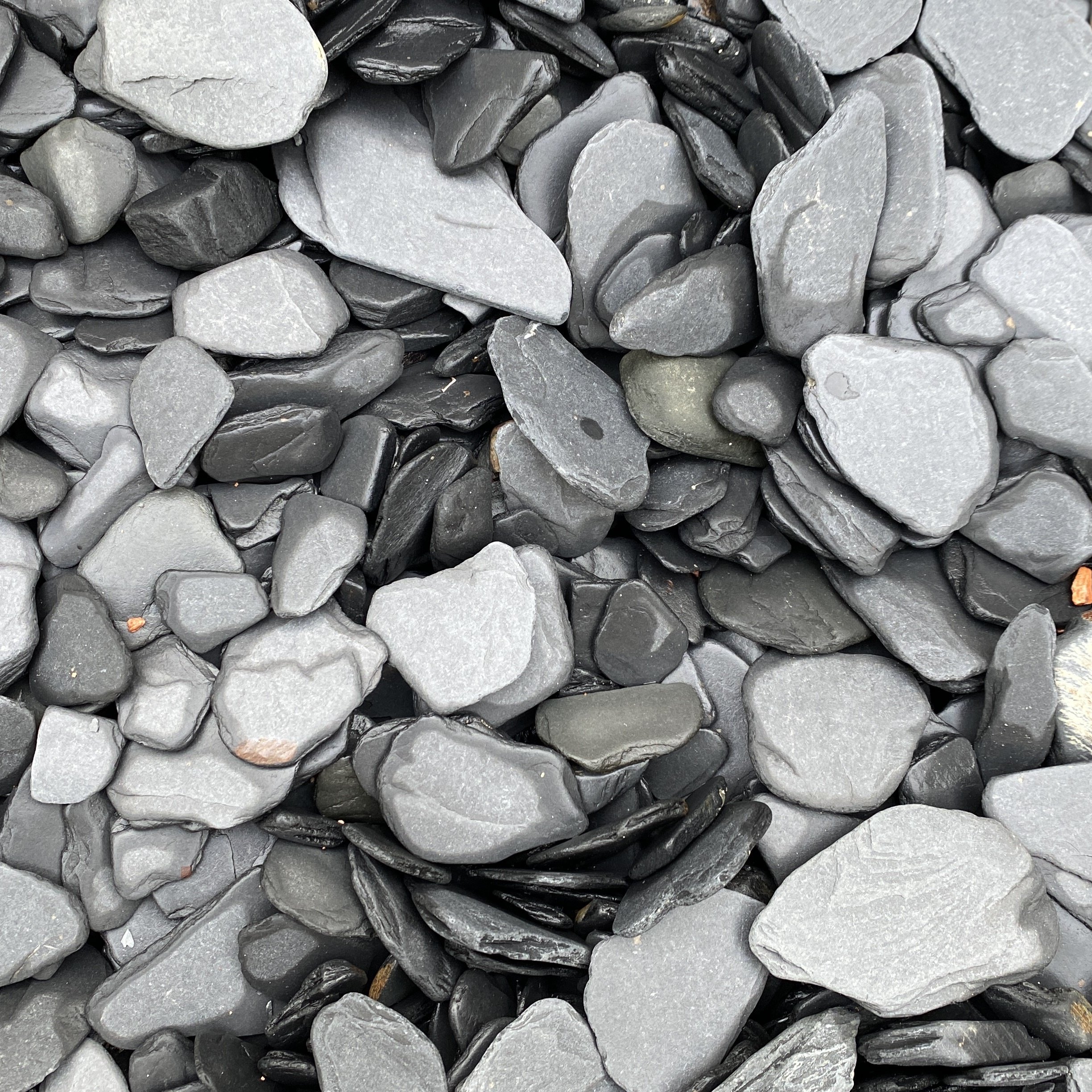 Silver slate pebbles Exclusive product Different stone landscaping Rounded