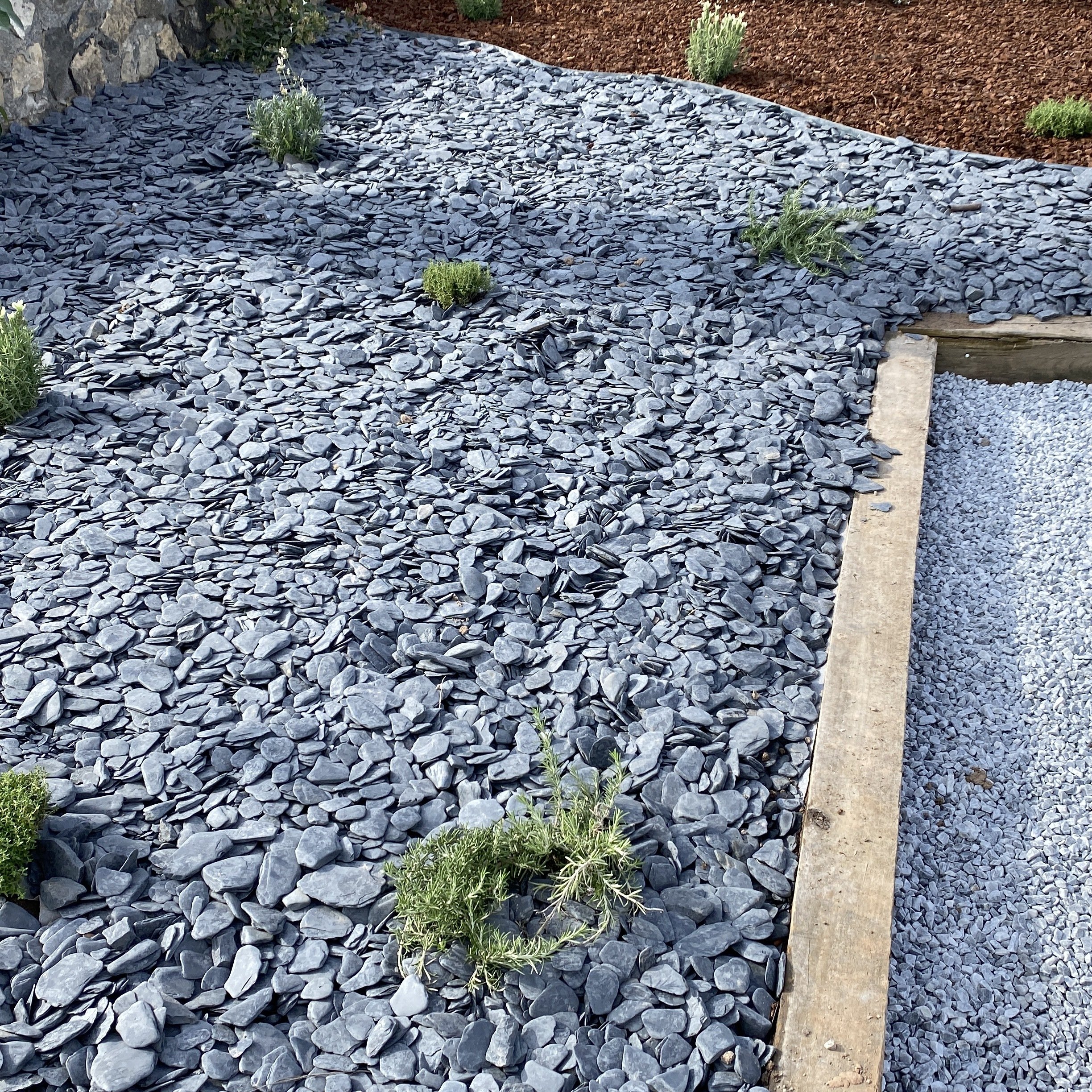Silver slate pebbles Exclusive product Different stone landscaping Rounded
