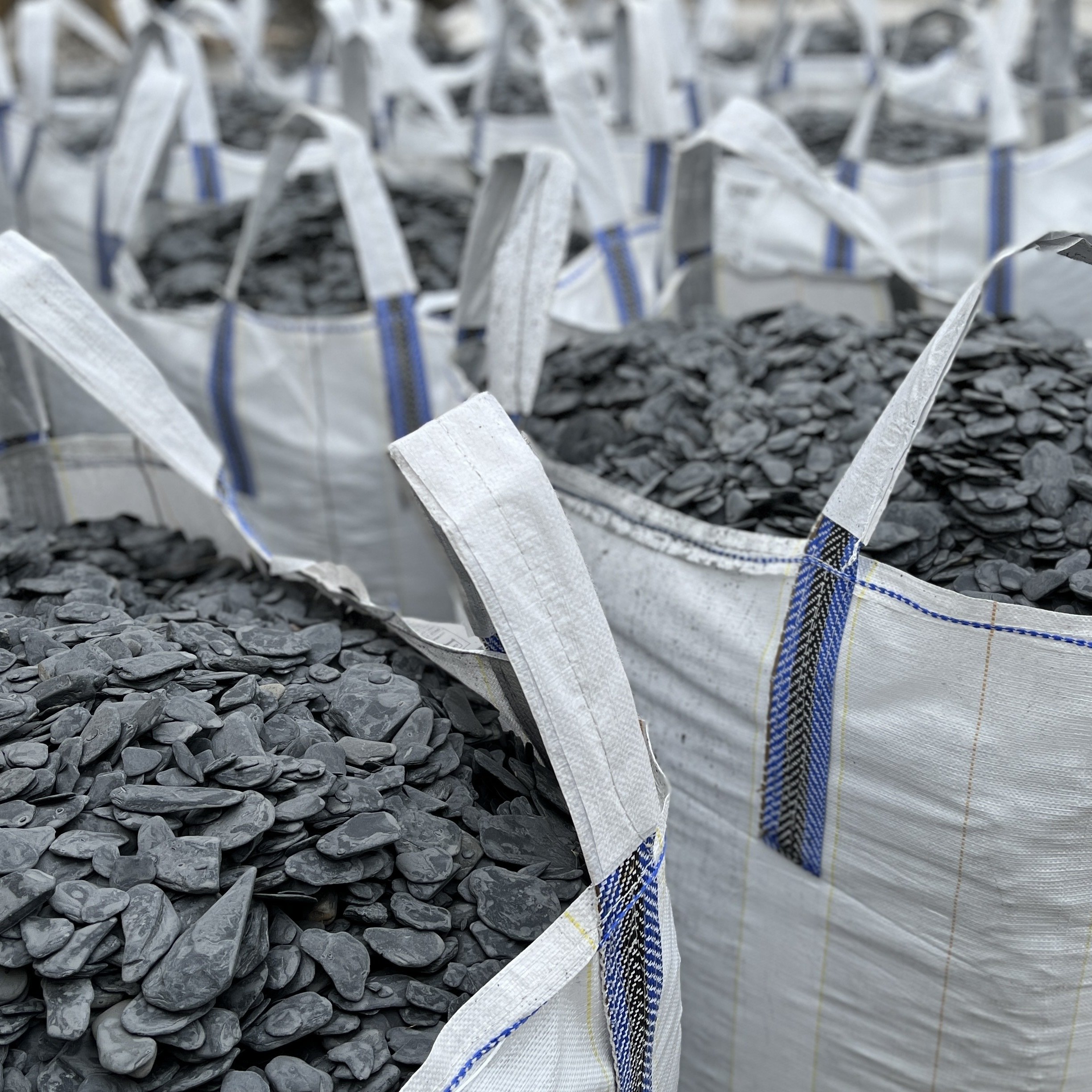 Silver slate pebbles Exclusive product Different stone landscaping Rounded