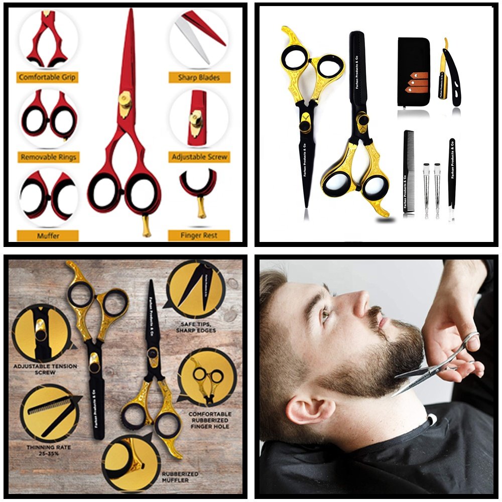 Professional Barber Hair Cut Cutting Scissors Hairdressing tijeras para el peluqueros profecional tijeras de barbero peluqueria