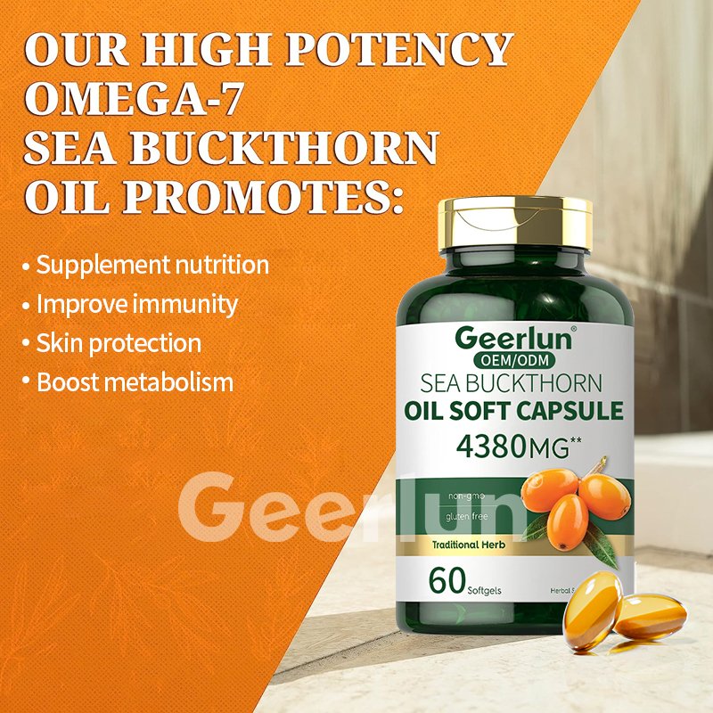 Hot Product Exclusive Himalayan Source Supplements 90-Day Supply Omega 7 Softgels Sea Buckthorn Oil Softgel Capsules