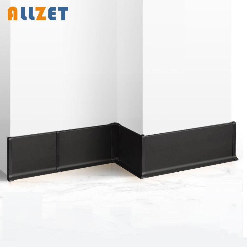 Aluminium wall plinth flooring accessories for pedestal skirting board corridor metal baseboard profile manufacturer in stock
