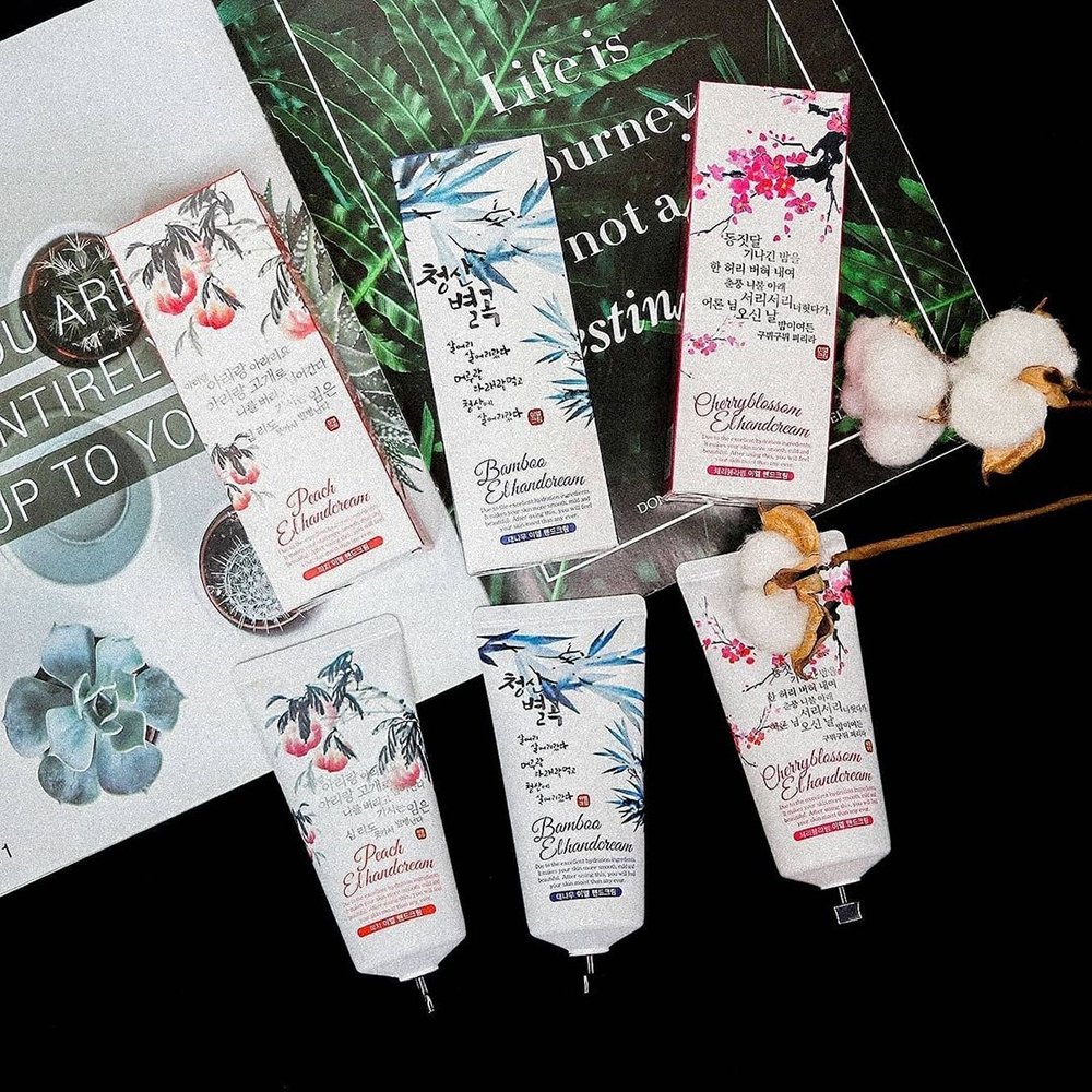 Best Selling Hands & Feet Care Products EL HANDCREAM - PEACH Nourish Your Hands and Nails Portable Cosmetics