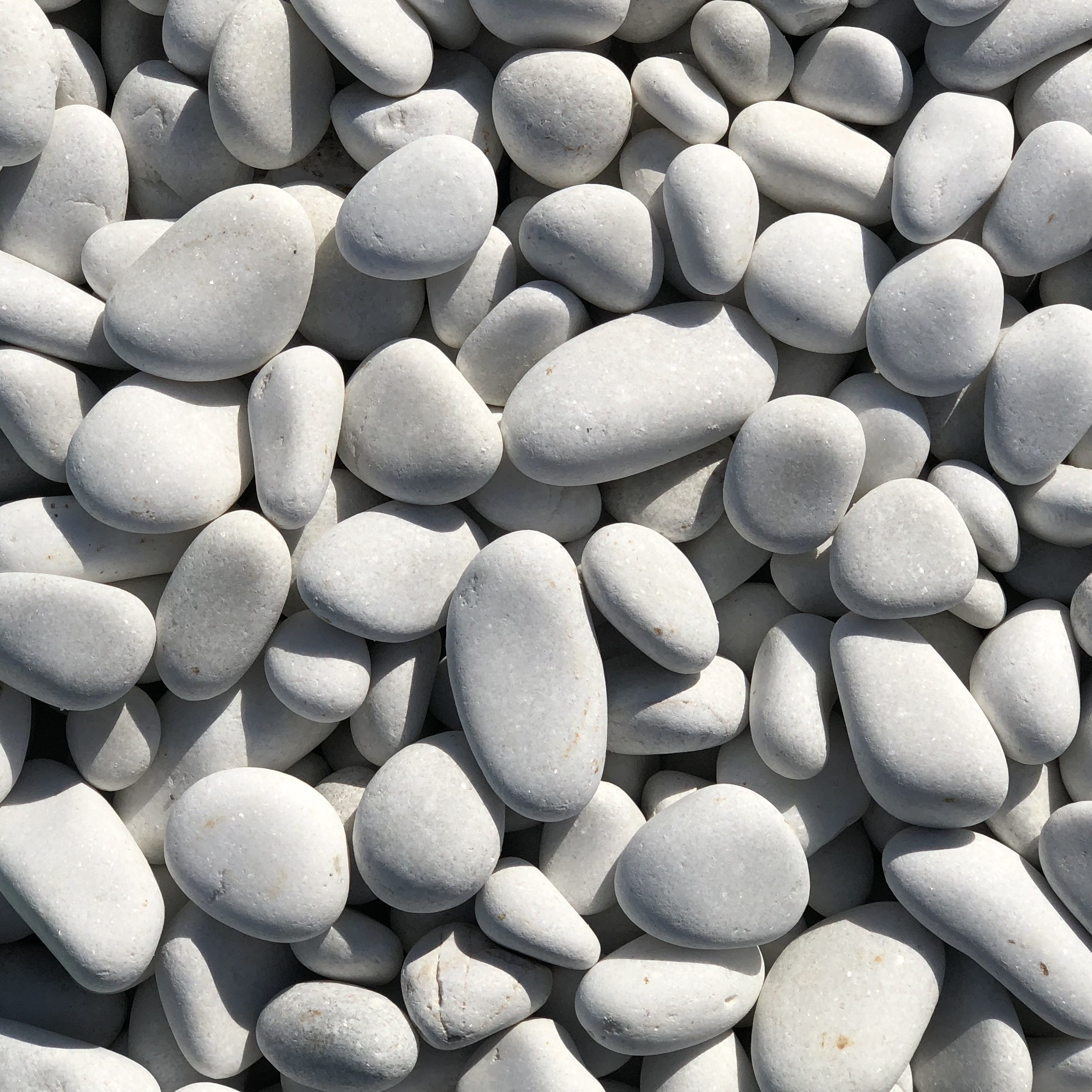 Premium pure white pebbles Exclusive product Marble stone mixed Rounded