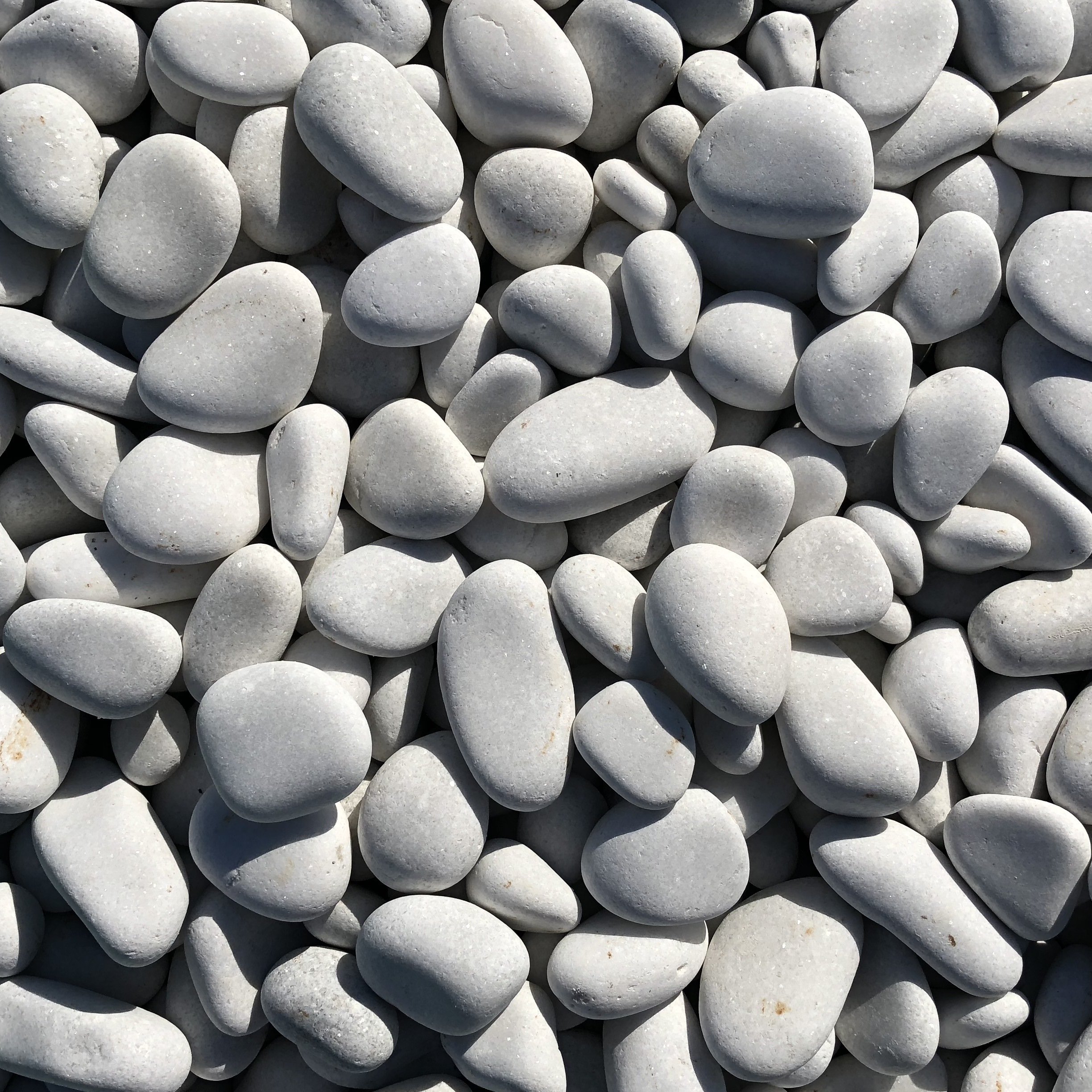 Premium pure white pebbles Exclusive product Marble stone mixed Rounded