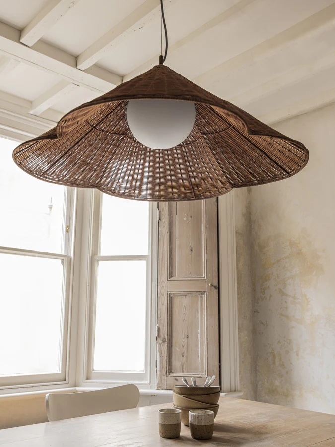 Top Sale Product Rattan Raffia Woven Lampshade Lamps Home Decor Wholesale Restaurant Hotel Decor