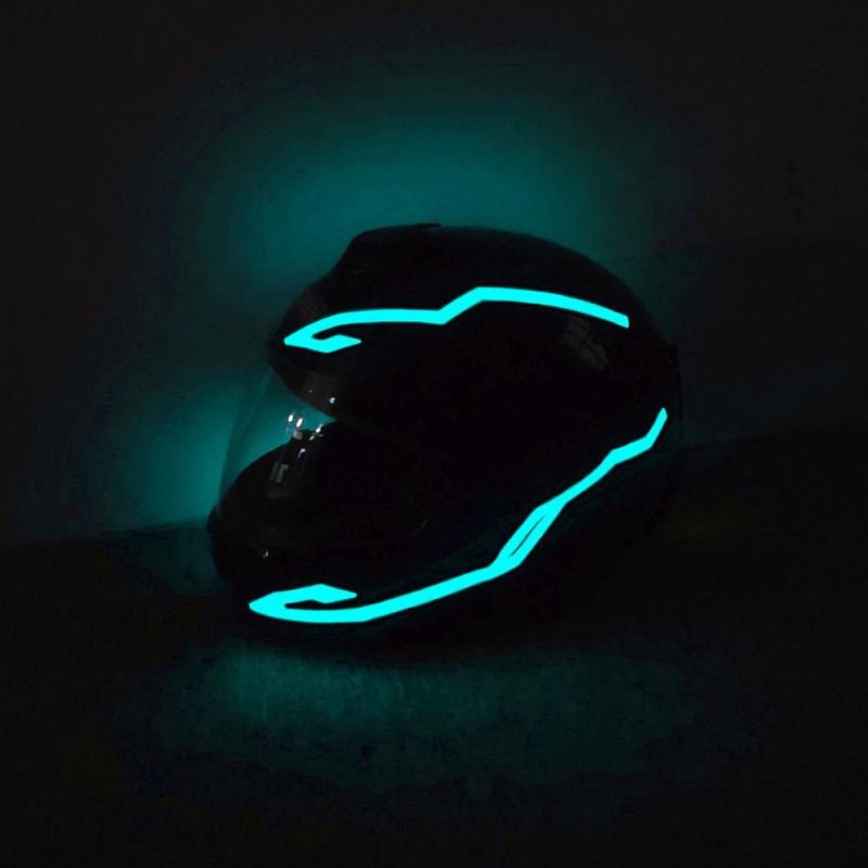 Universal Muti Colors el Tape Bicycle Motorcycle Motorbike Riding Helmet Led Light Strip Helmet Lights