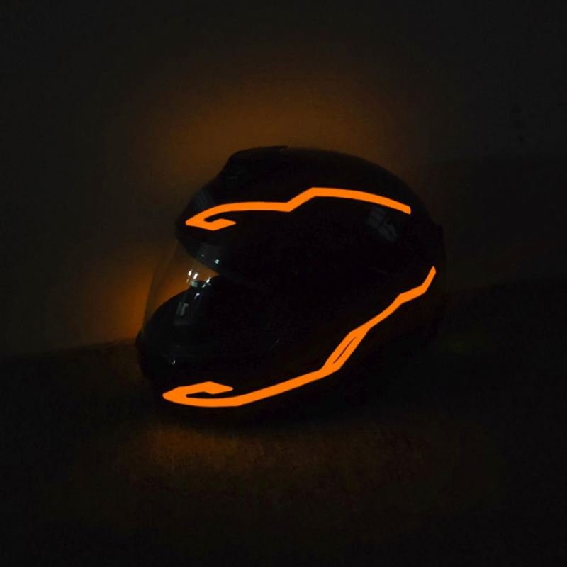 Universal Muti Colors el Tape Bicycle Motorcycle Motorbike Riding Helmet Led Light Strip Helmet Lights